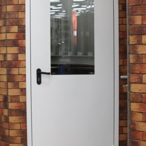 Противопожарная однопольная дверь со стеклом / серия FRM7271